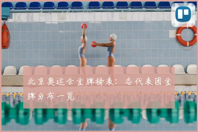北京奥运会金牌榜表:各代表团金牌分布一览